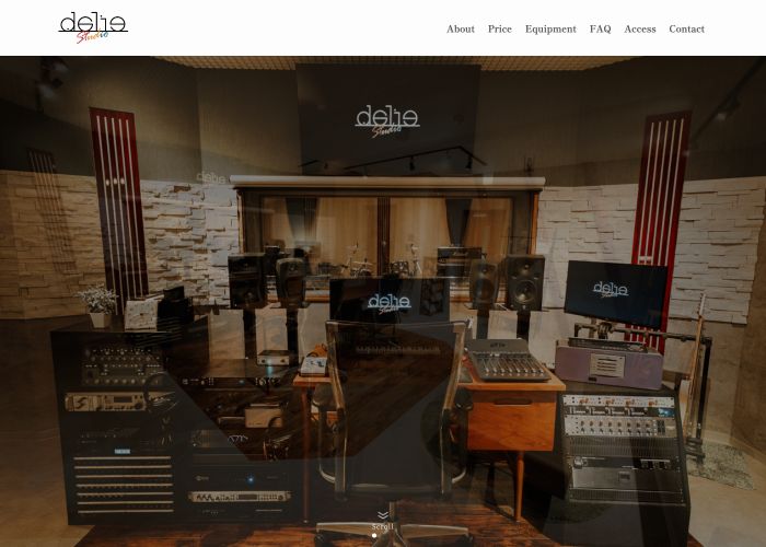 delie Studio(デリエスタジオ) 公式サイトのトップ画面(埼玉県)